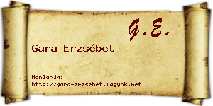Gara Erzsébet névjegykártya